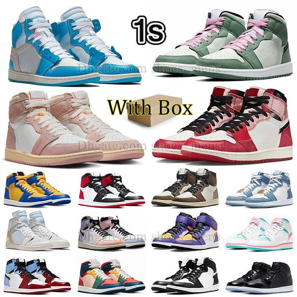 

with box luxury basketball shoes jumpman 1 mid dutch green high og sipder verse offfw blue washed pink 1s mens womens sneaker j1 outdoor tra