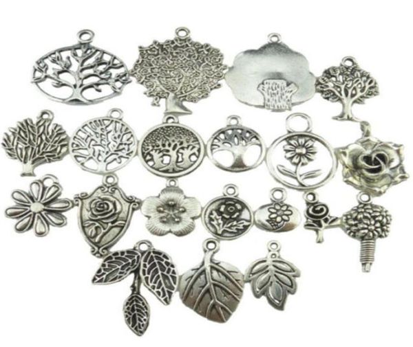 

mix vintage silver tone tree plant tree of life pendant dangle charm jewelry whole1282956