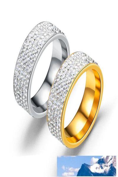 

8mm titanium steel carbide ring with rhinestone mens and women wedding ring band us size 6 to 13 colour gold silver2176164, Silver