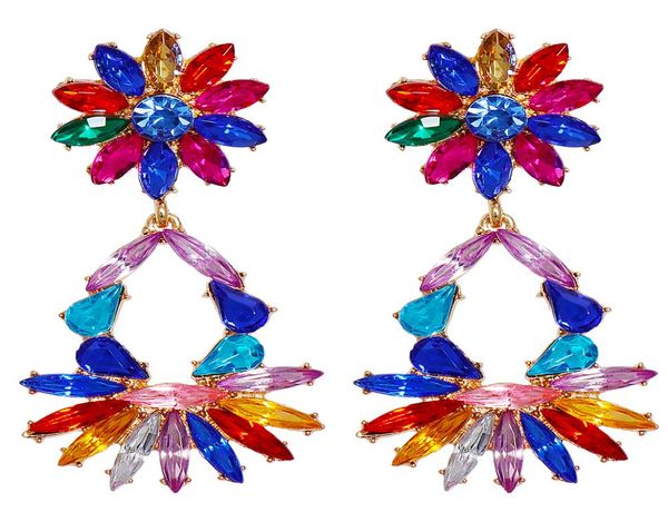 

geometry cryatal dangle jewelry rhinestone bohemian accessies punk pendant earrings wedding gift first choice earrings for women3934703, Silver