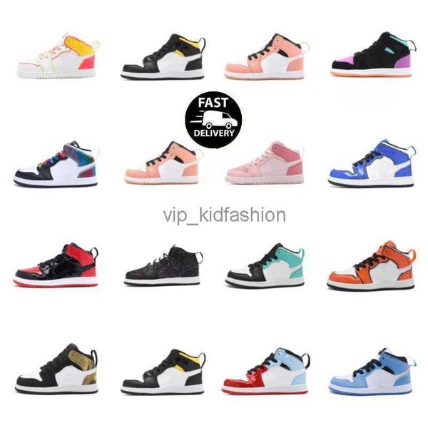 

kids jumpman high basketball shoes royal scotts obsidian chicago jordon designer skateboard shoes toddler boys girls sneakers children, Black