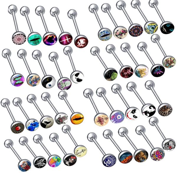 

nice style body piercing jewelry tongue ring mix styles drop factory 7937642, Silver