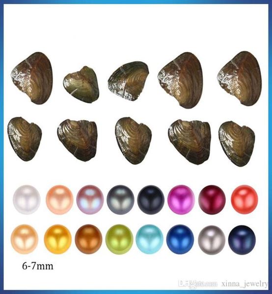 

2020 akoya natural pearl oyster 67mm round pearl in oysters akoya oyster shell with colouful pearls jewelry by vacu9504355, White