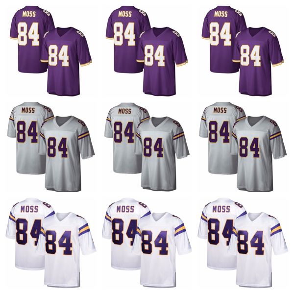 

1998 mitchell & ness retro rugby jerseys 84 randy moss stitched football jersey, Black;red