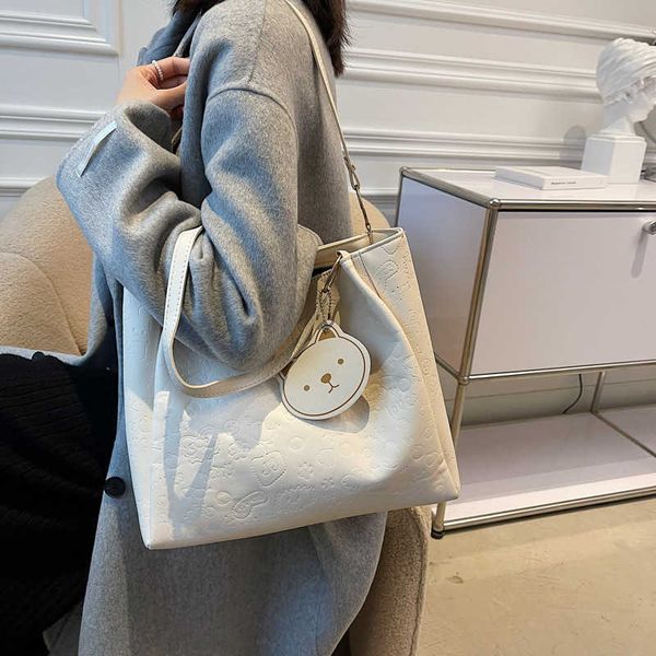 

pu bag large capacity women's new style versatile solid color one shoulder fashion simple tote bag advanced women's bag