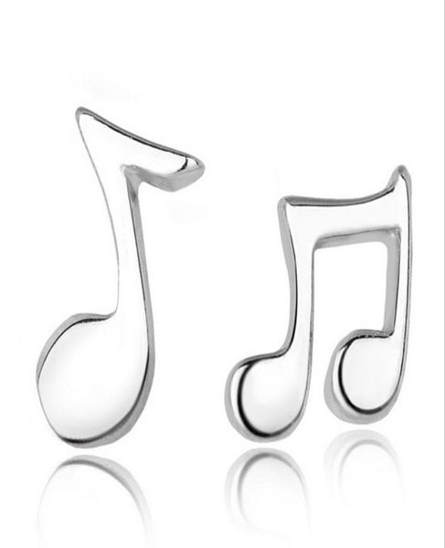 

music note stud earrings for women 3 layer white gold overlay 30 925sterlingsilver stud earrings for women bohemian jewelry9482433, Golden;silver