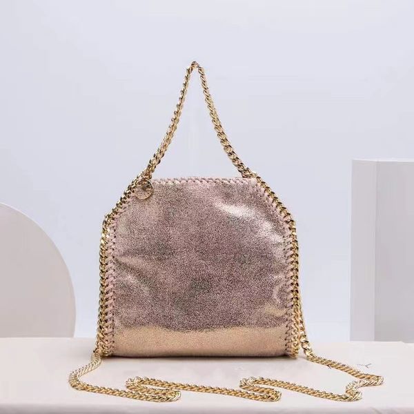 

stella designer mccartney falabella mini tote bag luxury woman metallic sliver red black tiny shopping women handbag leather crossbody shoul