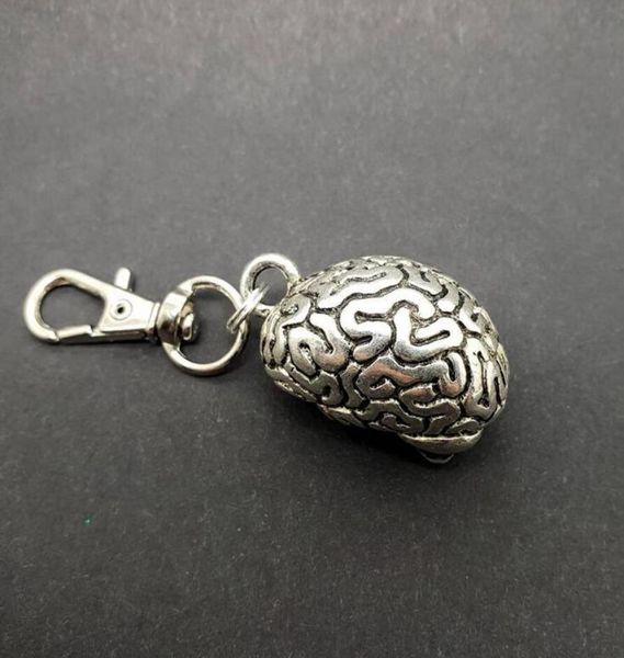 

european and american jewelry brain doctor neurology human brain alternative creative pendant keychain friend gift 5078807226, Slivery;golden