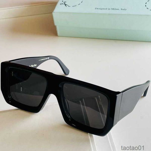 

mens sunglasses ow40018u transparent black frame off trendy fashion all-match style tough square tooling feel ultra-wide mirror leg thick sh, White;black