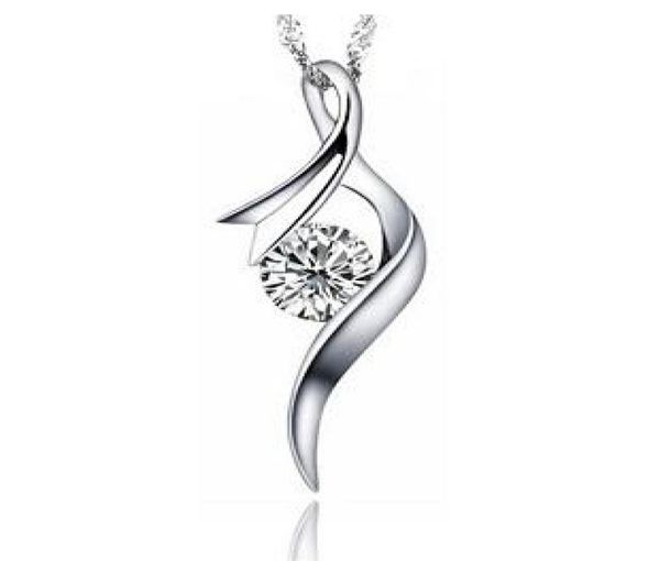 

925 sterling silver items crystal jewelry pendant statement necklaces clear silk wedding vintage charms new arrival8111553