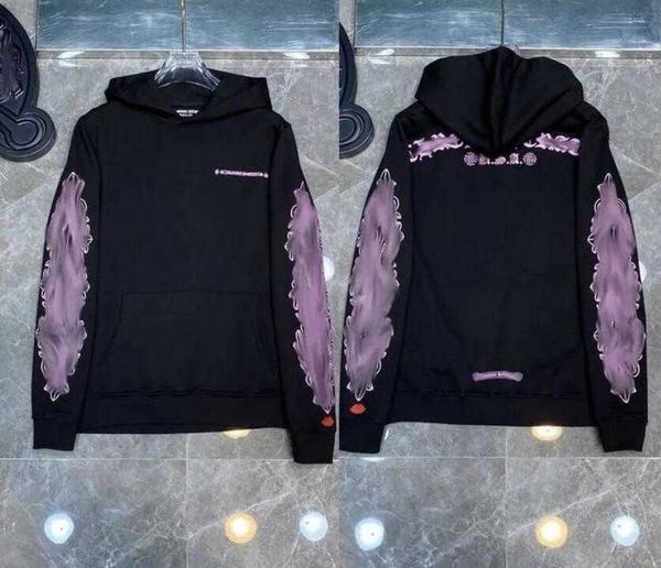 

2378 men's hoodies sweatshirts designer mens chrome winter heart hoodie ch long sleeve jacket loose coat hooded hoody woman hip hop chr, Black
