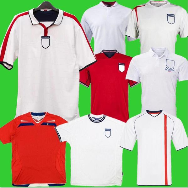 

england retro soccer jersey 2000 2002 2004 2006 2008 2010 2012 national team gerrard beckham shearer lampard rooney owen terry classic vinta, Black;yellow