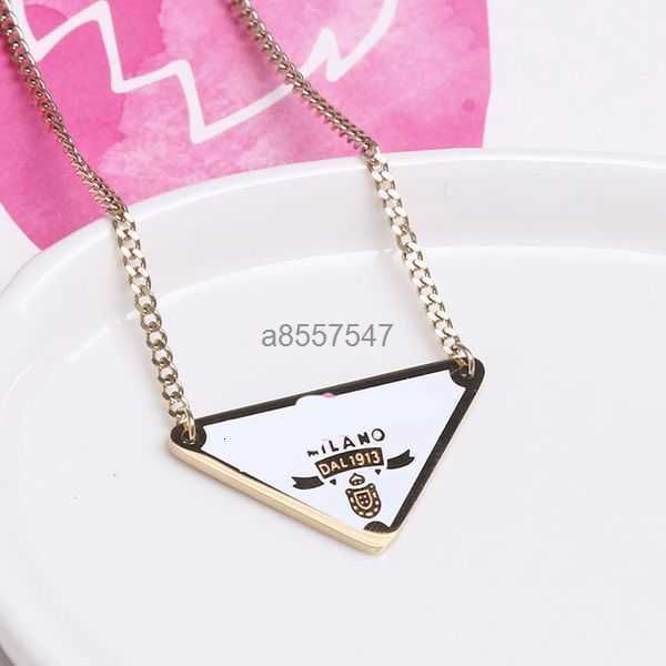 

gold silver triangle pendants necklace female stainless steel couple chain pendant jewelry on the neck girlfriend accessories 36lk0