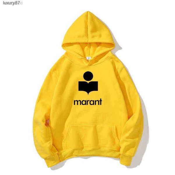 

2023 men marant hoodies fall spring clothes fun hooded leisure sweatwear women china simple strange things, Black