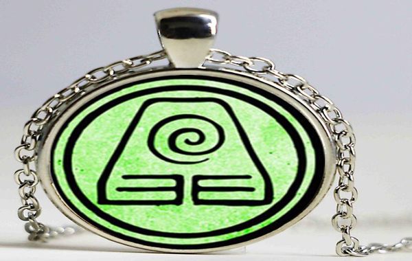 

avatar the last airbender two choice jewelry earth kingdom necklace glass dome pendant necklace1794806, Silver