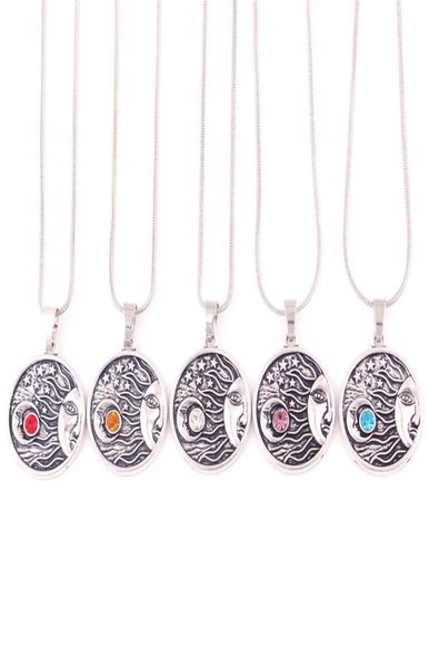 

whole female male necklace jewelry snake chain viking style religious moon stars zinc alloy material provide drop2425020, Silver