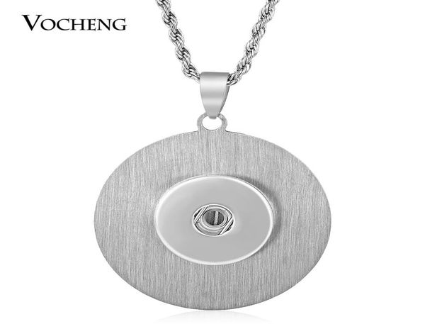 

vocheng noosa stainless steel chain necklace ginger snap jewelry stainless steel pendant 18mm nn5187136089, Silver
