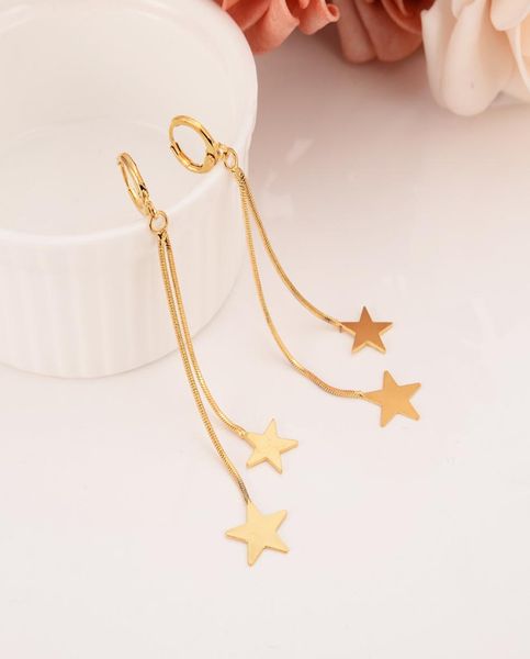 

24karat gold star tassel dubai indian bride039s jewelry jewelry earrings wedding engagement souvenir gift2830936, Golden;silver