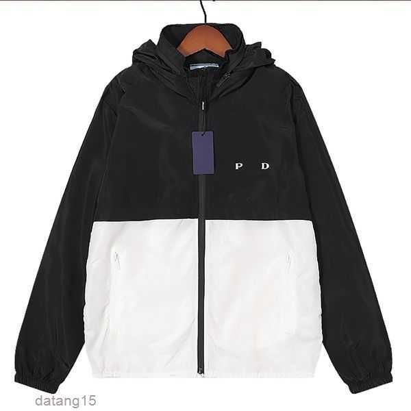 

prad mens jacket windbreaker thin coats with letters inverted triangle men women waterproof coat spring autumn clothes jackets outerwear men, Black;brown
