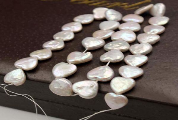 

100 natural freshwater pearl heartshaped baroque pearl for women diy earrings racelet necklace fashion jewlery christmas gift9637444, White