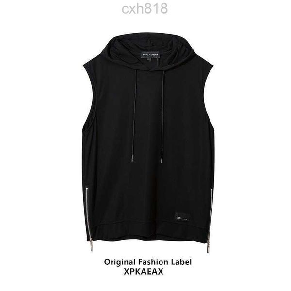 

stussys men's t-shirt fashion brand american high street hiphop sleeveless t-shirt youth bomb street hooded tank summer, White;black