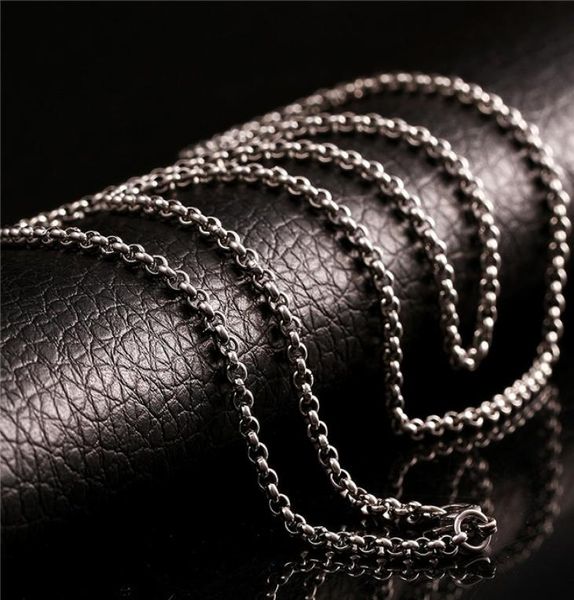 

new design stainless steel chain necklace 25mm 1824inches fashion jewelry k54308396556, Silver