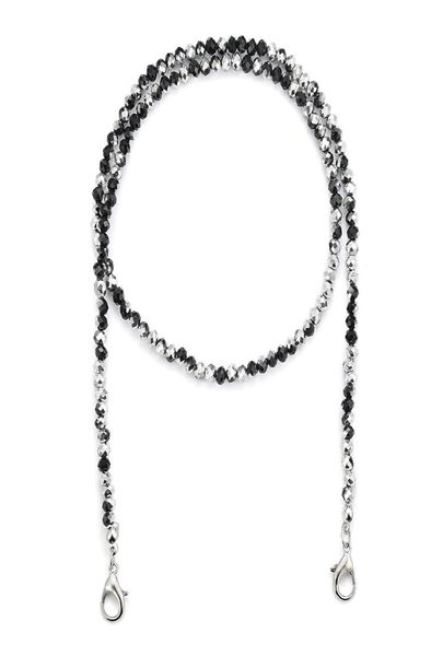 

4mm small faceted crystal glass beads face lanyard masked chains for masks holder eyeglass straps face chain hanger cords string n8387024, Silver