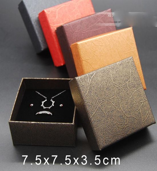 

whole jewelry box cases necklace ring earring christmas gift boxes packaging display for jewellery fixed mixed color 6761763, Black;white