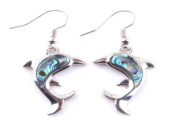 

wojiaer dragonfly animal beads dangle drop earrings zealand abalone shell gemstones pair for women charms jewelry br3246181321, Silver