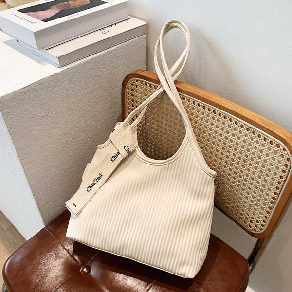 

tote bag women's large capacity casual pleated handheld one shoulder bag summer new commuter versatile underarm bag