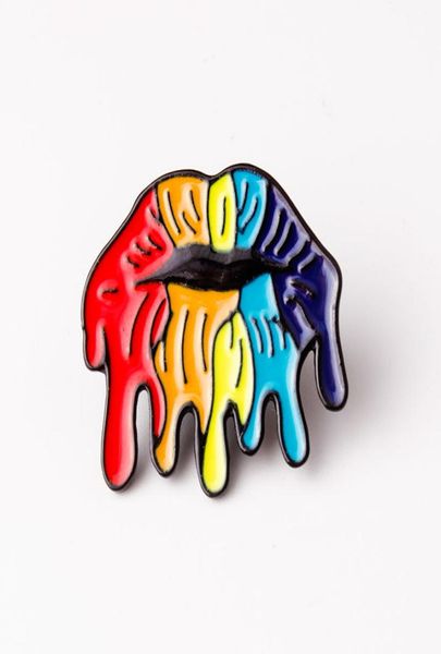 

colorful flame lip enamel pin cable kissing badge brooch denim clothes bag lapel pin fashion jewelry gift for friends men women6971086, Gray