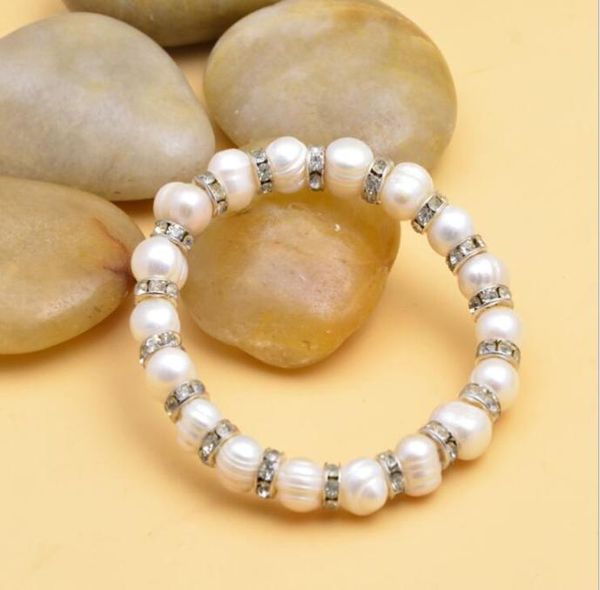 

10mm real freshwater pearl bracelets for women charm bohemian gb7755227007, Black