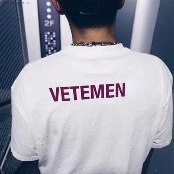 

23ss mens t shirt vetemen letter printing shirt tshirt man summer cotton short-sleeved t-shirt women pullover tee 4xl 5xl, White;black