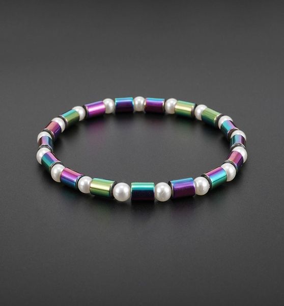 

black magnet pearl anklet barefoot sandals foot bead anklets summer beach jewelry for women drop ship6904390, Red;blue