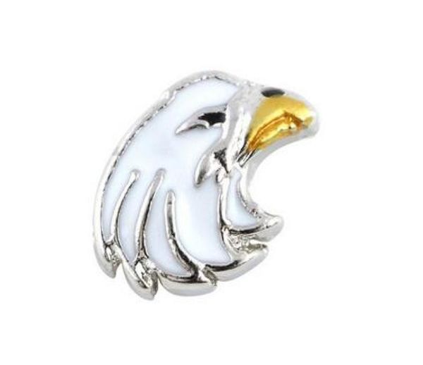 

20pcslot eagle bird alloy floating locket charms fit for diy magnetic glass living memory locket gift4912020, Bronze;silver