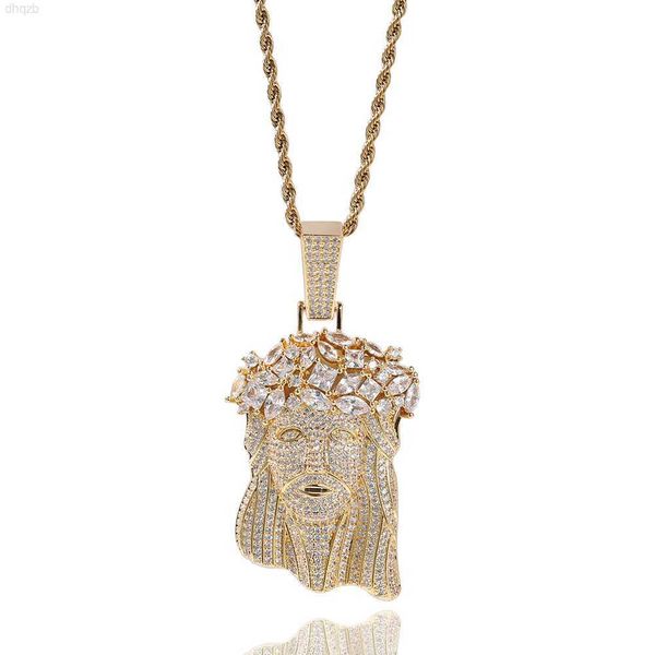 

hip hop fine jewelry 14k 18k gold plated iced out fully diamond charm jesus piece pendant, Silver