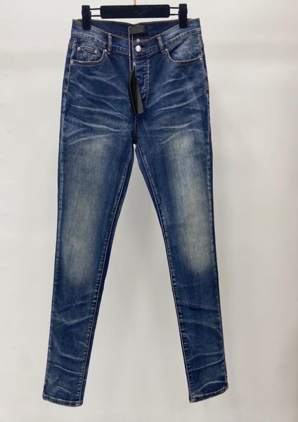 

2022 new style designer jeans highquality cotton material light washed process solid color design mens luxury pencil jeans2362698, Blue