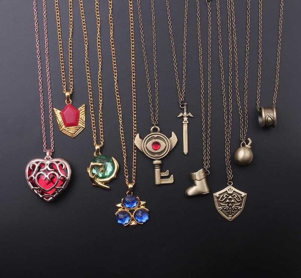

zelda legend series necklace ancient bronze crystal necklace men and women jewelry fashion exquisite necklace5183034, Silver