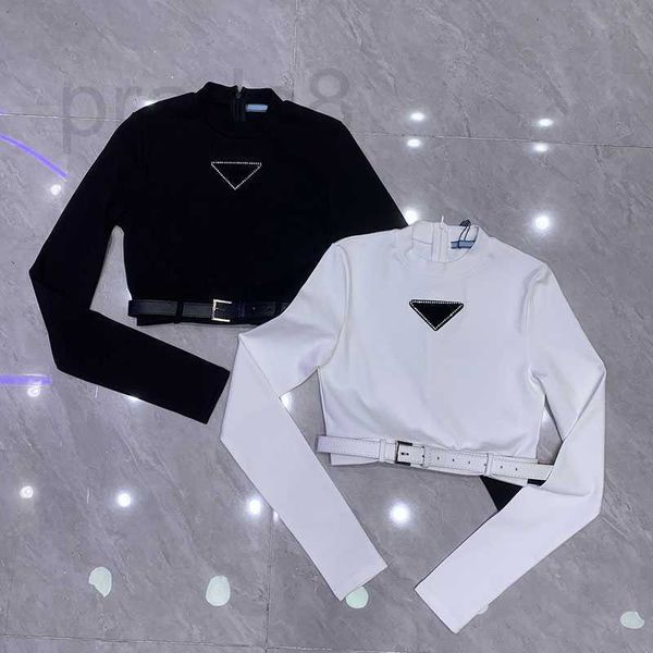 

women's sweaters designer womens hoodies t shirt 23ss hoodie sweatshirts silm knits tees long sleeves high neck half k s-3xl ykvl, White;black