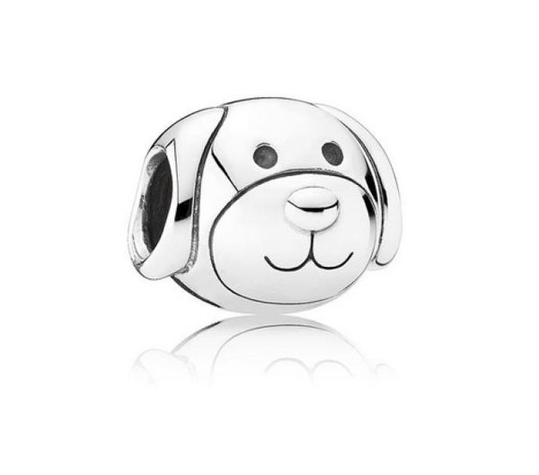 

wholesale silver charm beads 30pcs cute dog puppy european charms bead fit snake chain bracelet necklack fashion diy jewelry making6554721, Black