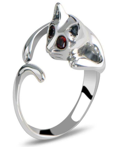 

rings for women lovely adjustable kitten cat animal crystal silver gold plated alloy rings9085279