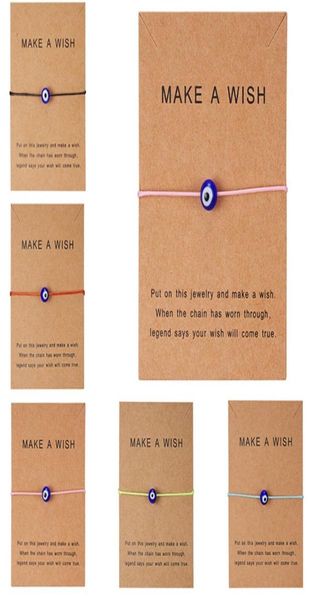

make a wish blue evil eye woven paper card bracelet women adjustable lucky red string bracelets femme new fashion jewelry2882092, Golden;silver