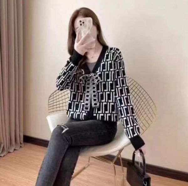 

new women's sweaters cardigan fashion long sleeve knitwear casual designer sweaters, White;black