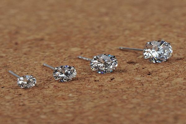 

100 pcs earrings for men and women fashion jewelry stud earring 925 sterling silver new2385414, Golden;silver