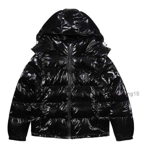 

men's winter warm trapstar london hoodie detachable hooded down jacket black red embroidered letter coat e1ue
