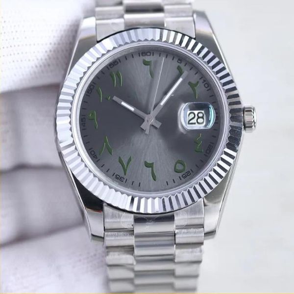 

men watch luxury watches ancient arabic 41mm blue datejusts watch smooth mens automatic watches mechanical montre de luxe watches oyster mas, Slivery;brown