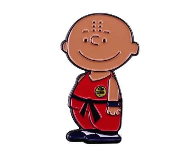 

dbz fighter kawaii krillin lapel pin cartoon addition01239237450, Gray