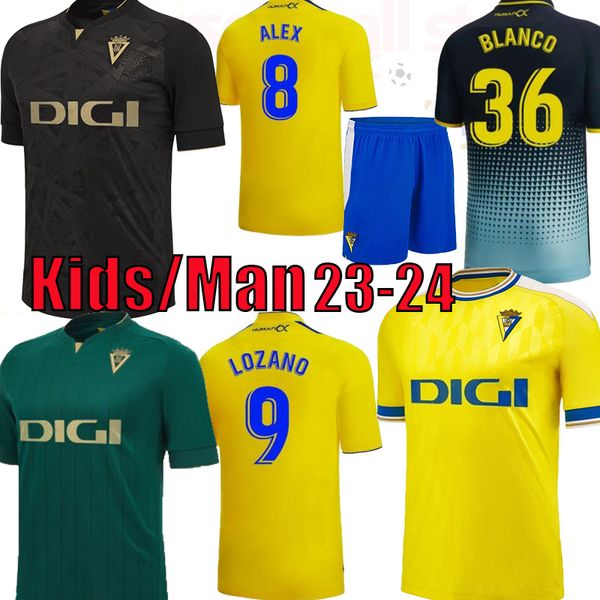

23 24 cadiz soccer jerseys mauro fali 2023 cadiz cf alex lozano a.perea bodiger magico camisetas de futbol men kids kit juan cala home t.bon, Black;yellow