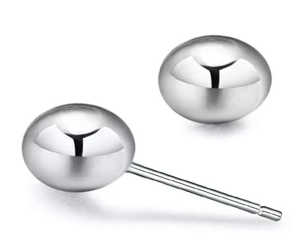 

925 sterling silver items jewelry vintage wedding charms 456 mm ball stud earrings5656592, Golden;silver