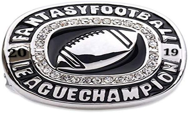 

new 2019 fantasy football championship ring souvenir men fan gift drop 2381072, Golden;silver